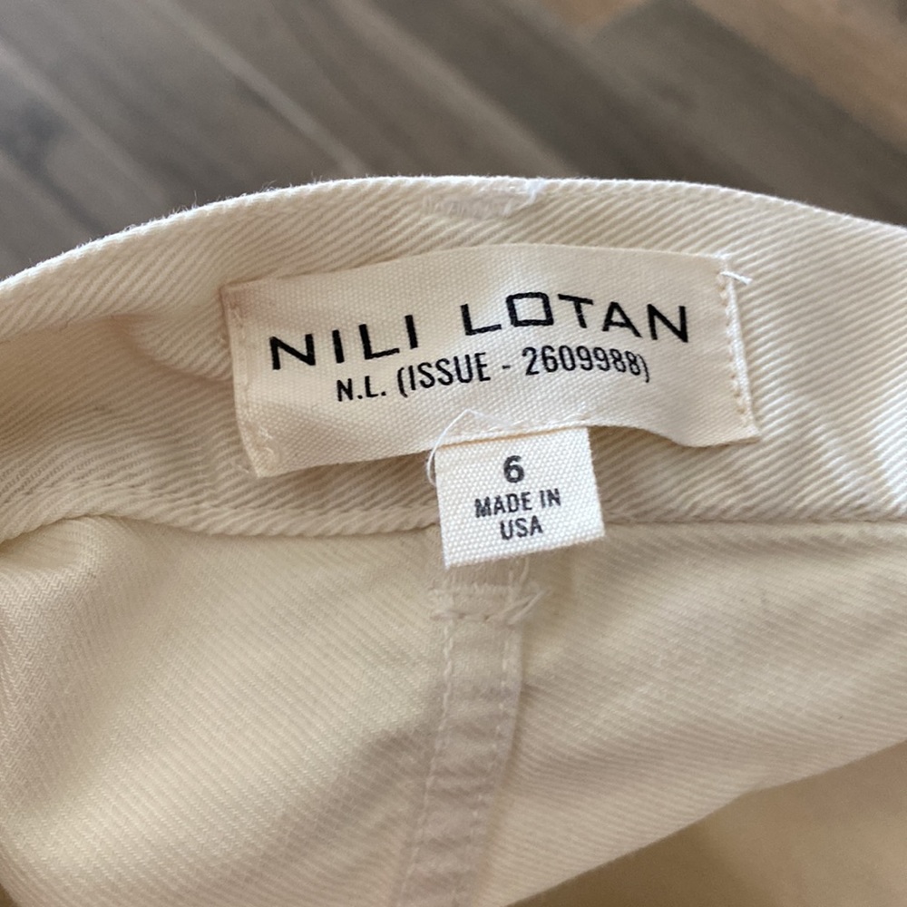 NEW Nili Lotan Mitchell Pant in Winter White Size 6 - Picture 8 of 10